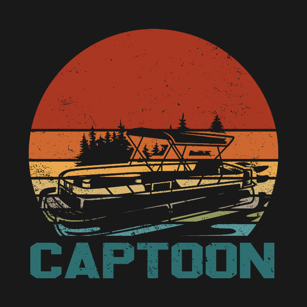 Retro Vintage Captoon Pontoon Captain by Biden's Shop