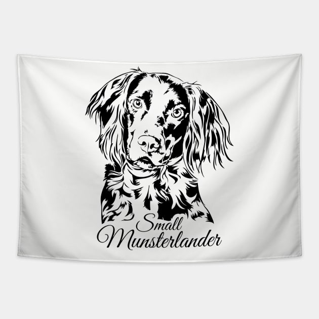 Small Munsterlander dog lover portrait Tapestry by wilsigns