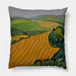 South Downs Kent England Landscape Pillow