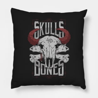 SKULLS AND BONES V2 Pillow