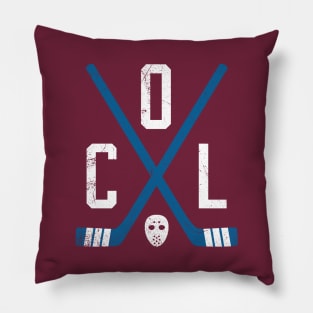 COL Retro Sticks - Burgundy Pillow