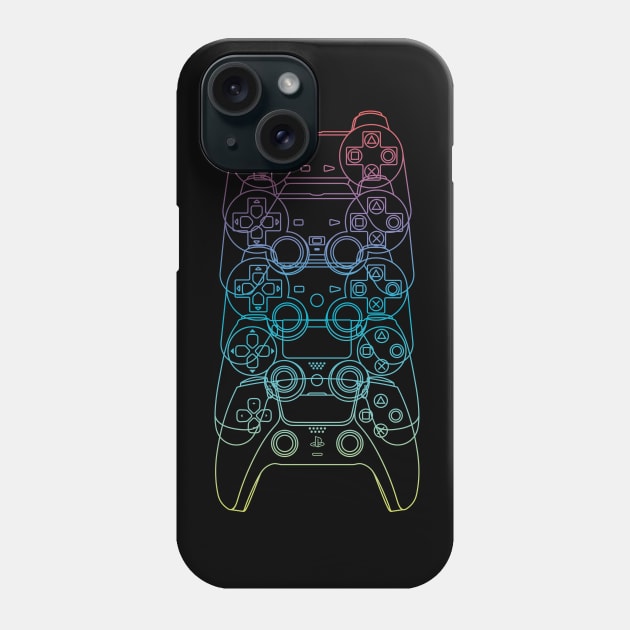 Controles de PlayStation PS1-PS5 (Lineas Arcoiris) Phone Case by ZeroSagitary