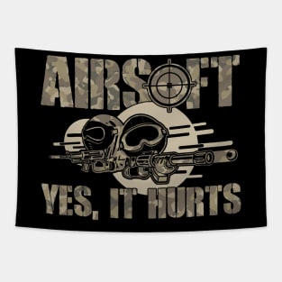 Airsoft Yes, It Hurts Funny Tapestry