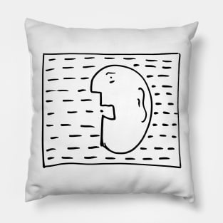 The painting of a man eating pills Pillow