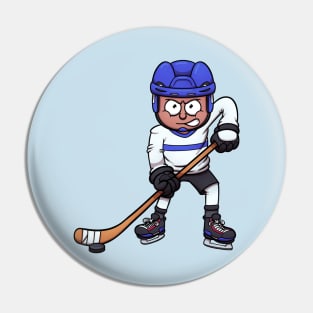 Boy Playing Ice Hockey Pin