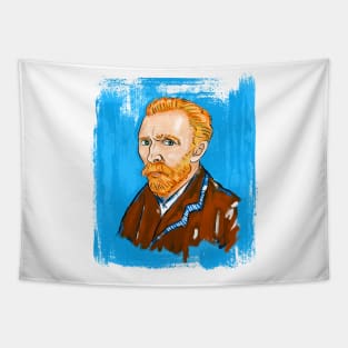 Denizko Art Van Gogh Self Portrait Tapestry