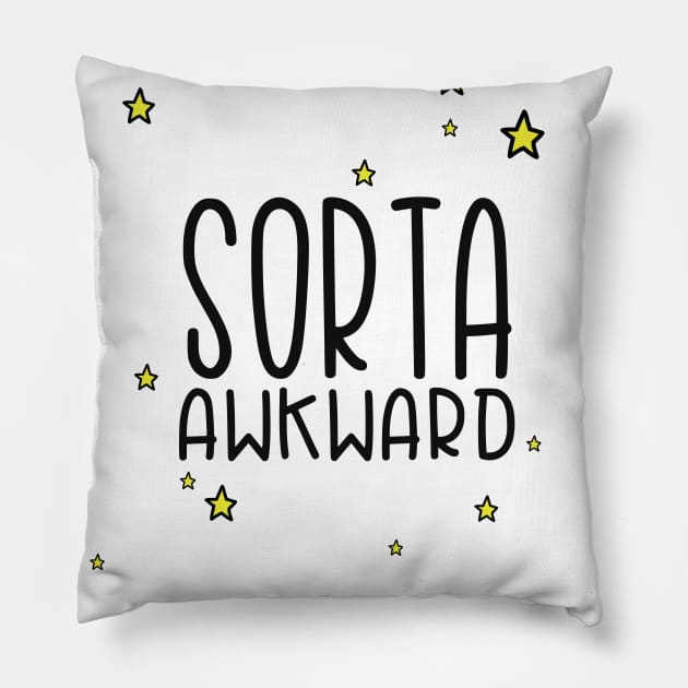 Sorta Awkward - Stars Pillow by hoddynoddy