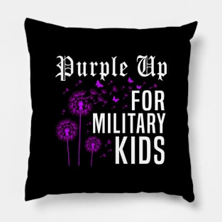 Dandelion Purple Up Military Child Awareness Pillow