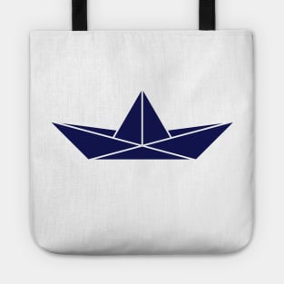 Paper Boat / Paper Ship / Icon (Navy) Tote