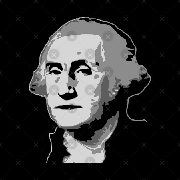 George Washington Black and White by Nerd_art