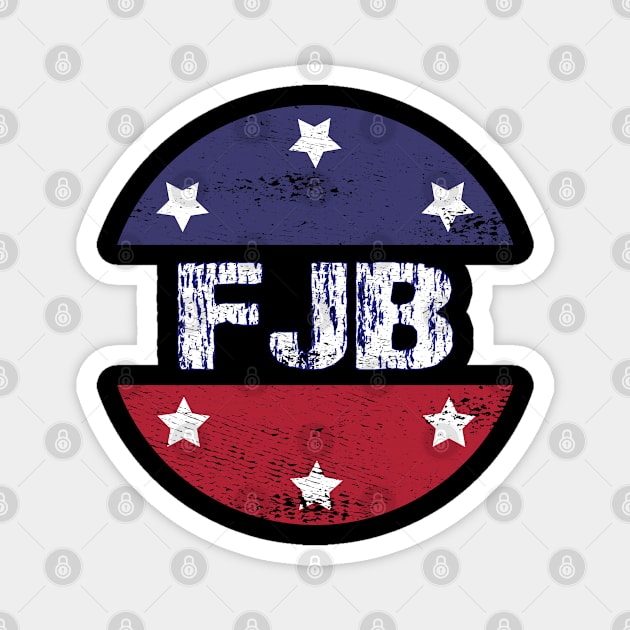 FJB - Pro America - US Distressed Flag - F Biden - funny anti biden - FJB Pro America Magnet by Mosklis