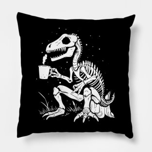 Funny Skeleton Dinosaur Costume Goth Men Women Halloween Pillow