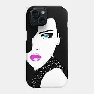 Fashion Girl Black Pink Blue Phone Case