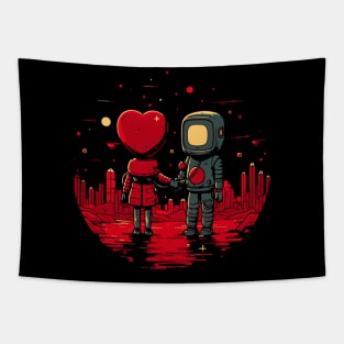 Valentine Robots Tapestry