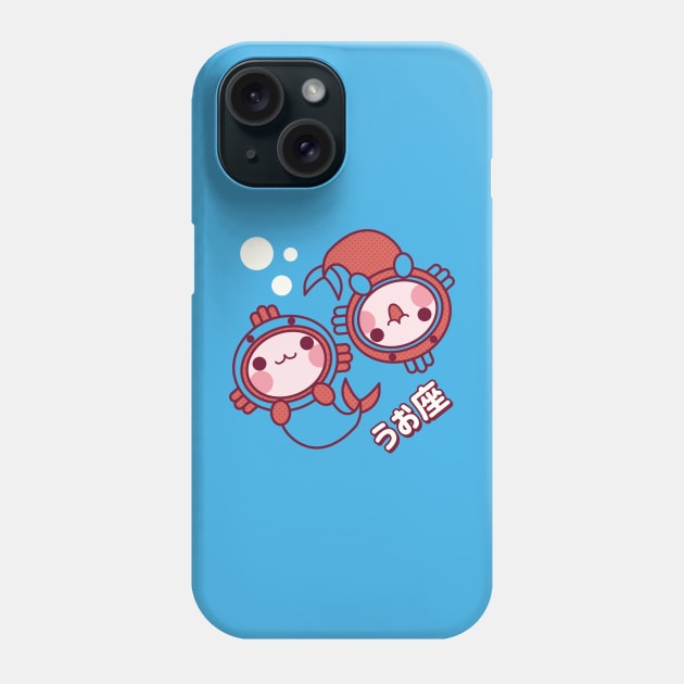 Kawaii Pisces Phone Case by Kappacino Creations