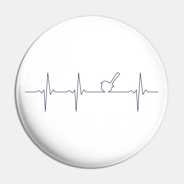 Fairy Wren Electrocardiogram Pin by BinChickenBaby