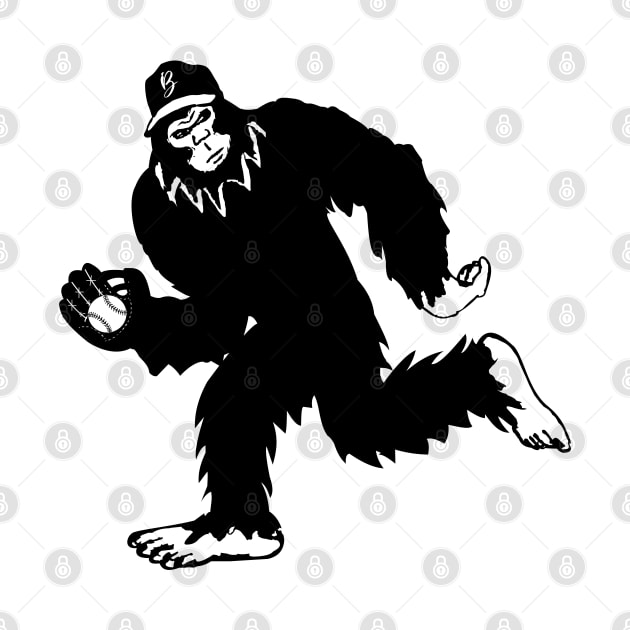 Funny Bigfoot Baseball by Tesszero