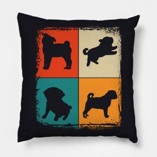 puggle Pug Vintage Retro Design gift shirt Pillow