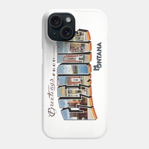 Greetings from Glendive Montana Phone Case by reapolo