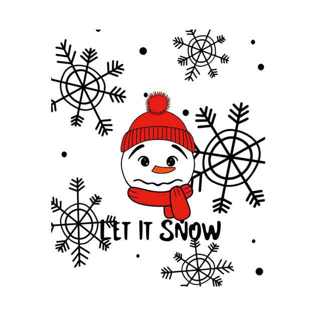 Let It Snow Snowman Face by SartorisArt1