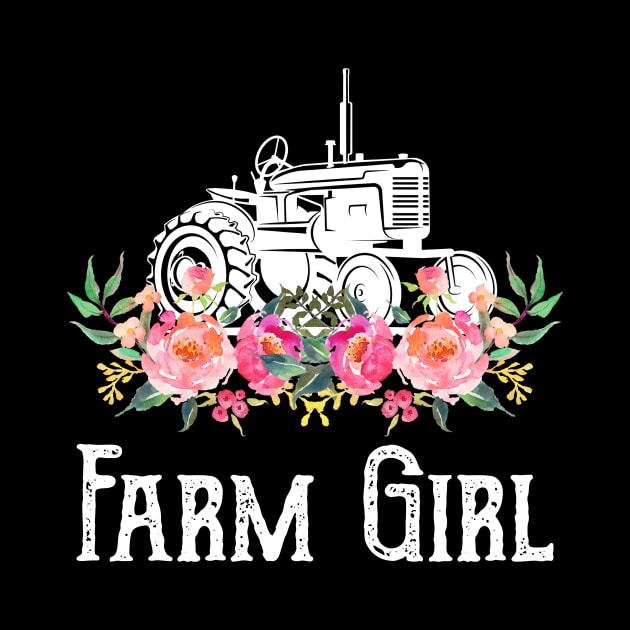 Women Farm Girl Farmer_s Girl Farming Flower Tractor by Chapmanx