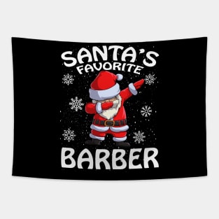 Santas Favorite Barber Christmas Tapestry