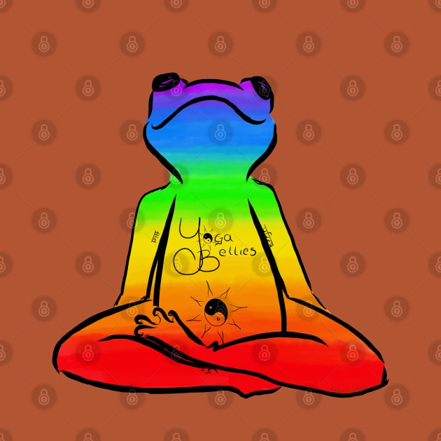 Yoga Bellies Meditation Rainbow Frog by Gypsy Girl Design