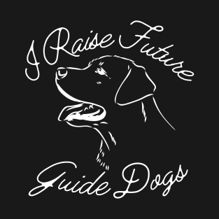 I Raise Future Guide Dogs - Labrador Linework - White Lines T-Shirt