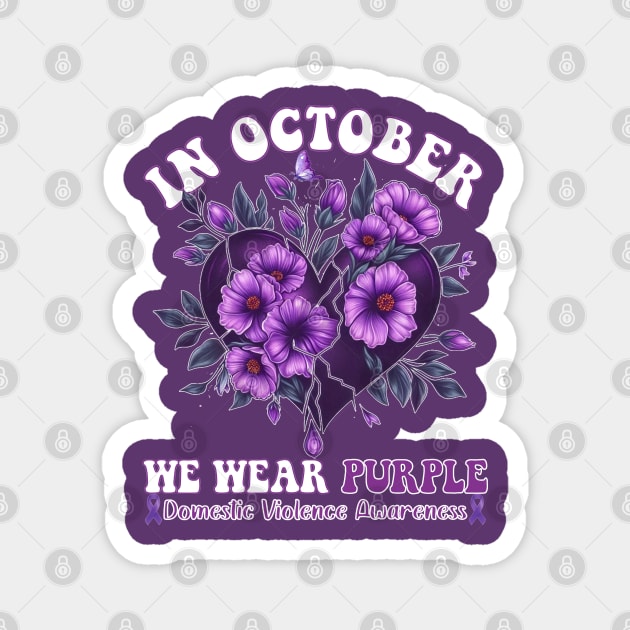 In October We Wear Purple Magnet by JessArty
