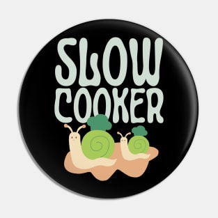 Slow Cooker Cute & Funny Snail Chef Pin