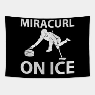 Funny Miracurl on Ice Novelty Curling Gift Tapestry