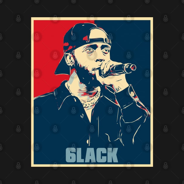 6lack Hip Hop Hope Poster Art by Odd Even