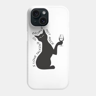 Cat with a glass Phone Case