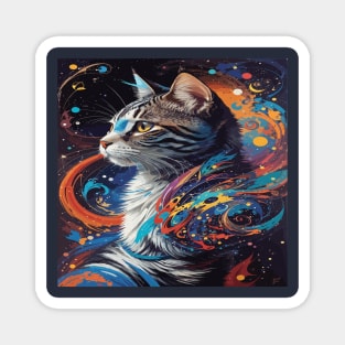 Whiskers Among the Stars: Colorful Cats in the Universe Magnet