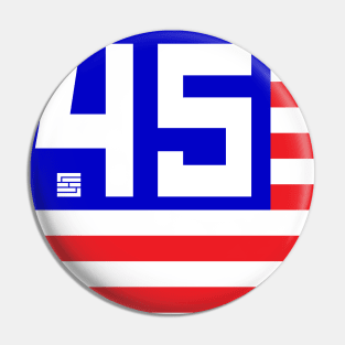 Support 45 Flag (Hoz) Pin