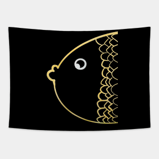 Colorful karp rainbow yellow Tapestry