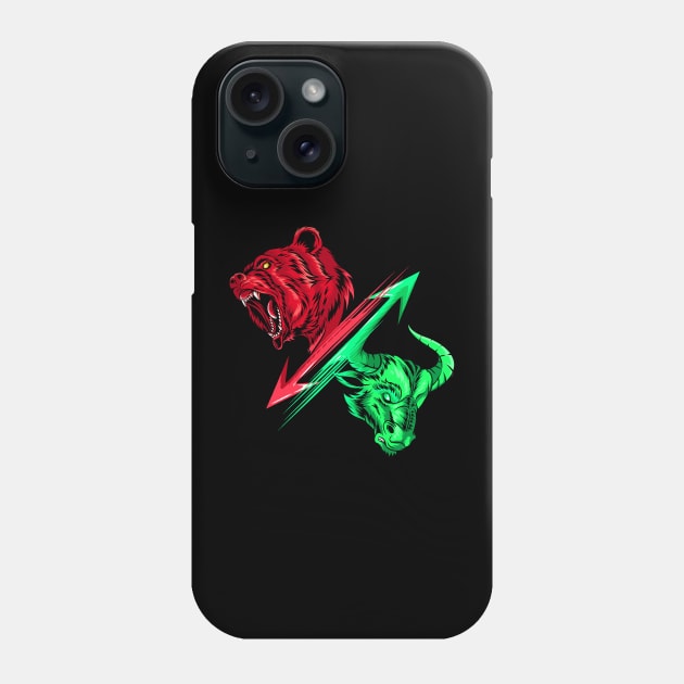 Bearish and bullish crypto market Phone Case by Acid_rain