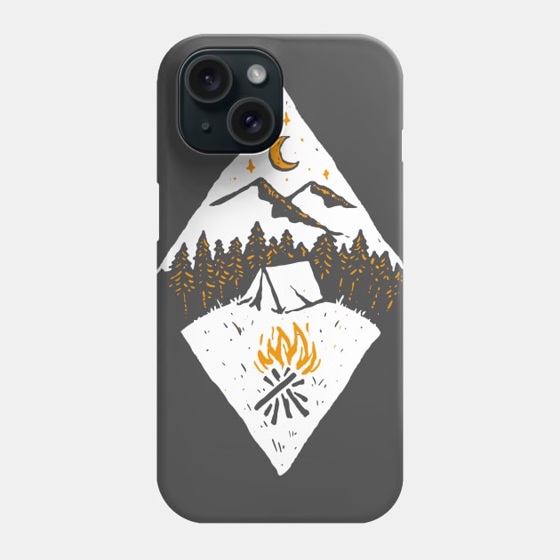 Camping in Snow Phone Case by WorldOfArt