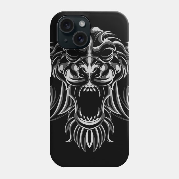 silver tiger mask Phone Case by sugiartoss_