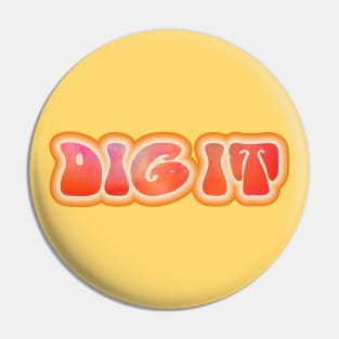 DIG IT! Retro 60s 70s aesthetic slang Pin