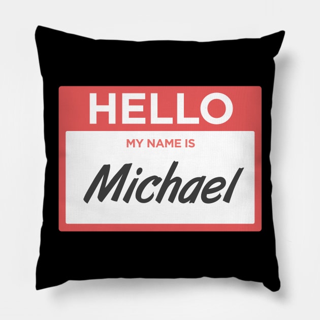 Michael | Funny Name Tag Pillow by MeatMan