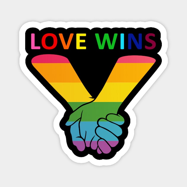 Love Wins, Love Wins design Magnet by Aratack Kinder