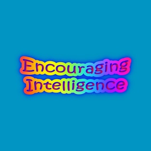 Encouraging Intelligence Neon Retro Rainbow T-Shirt