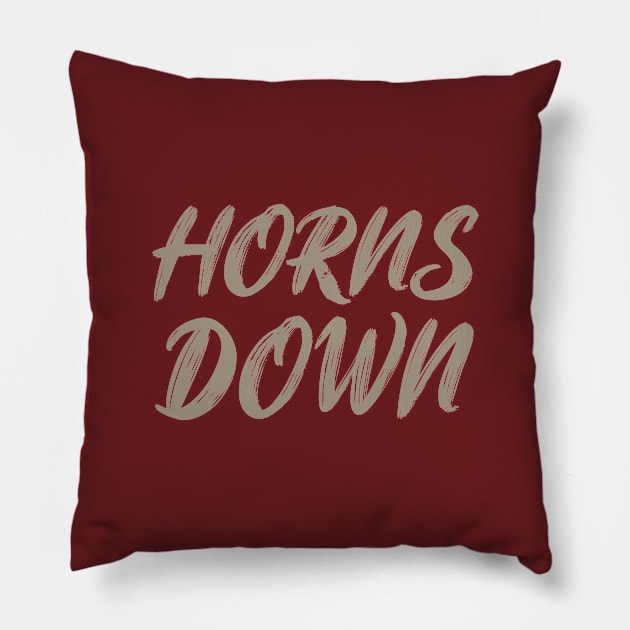 Horns Down Pillow by Zen Cosmos Official