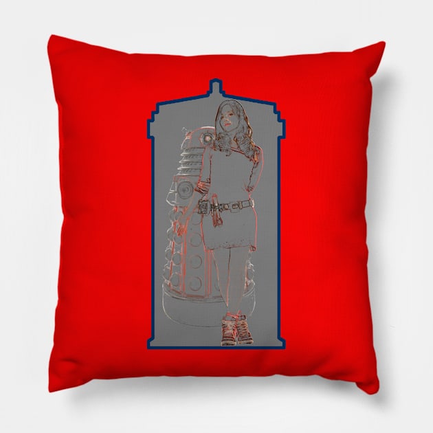 Clara Oswald Asylum of the Daleks Pillow by MAgostino