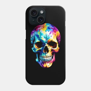 Colored Skull in Vibrant Vector Style Phone Case