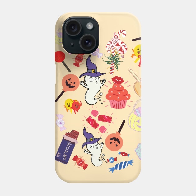 candy pattern for halloween holiday gift Phone Case by Storfa101