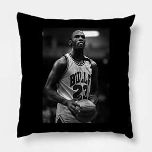 BASKETBALLART -JORDAN BLACK WHITE 9 Pillow