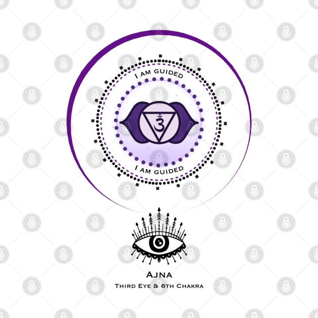 Third Eye Chakra, Ajna. Intuition and Guidance, I Am Guided. Mantra, Affirmations. by Anahata Realm