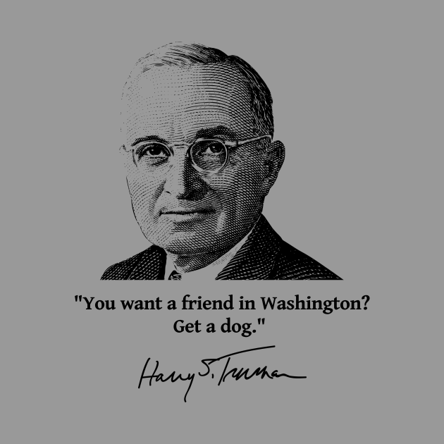 President Truman and Funny Quote On Washington - Harry Truman - Tote